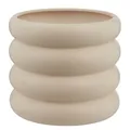 Produktbild: BUTLERS Blumentopf Hoop Steingut Beige Ø 18cm | Übertopf für Kräuter & Pflanzen, Pflanzentopf für innen, Blumenübertopf für Balkon | Dekoration Fensterbank Deko Wohnzimmer