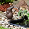 Produktbild: Teichfigur Wasserspeier Gartendeko Wasserpumpe Wasserspiel Froschkönig Frosch