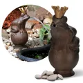 Produktbild: Wasserspeier Froschkönig mit Pumpe Springbrunnen Gartenfigur Teich Wasserspiel