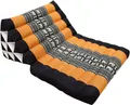 Produktbild: GURU SHOP Thaikissen, Dreieckskissen, Kapok, Tagesbett mit 1 Auflage - Schwarz/orange, 30x50x75 cm