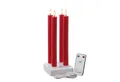 Produktbild: MARELIDA LED-Kerze LED Stabkerzen LISA Tafelkerzen Dinnerkerzen wiederaufladbar rot 4St. (4-tlg)