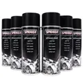 Produktbild: 6 x 400ml Spraila Schwarz matt Lackspray Sprühlack Spraydose Autolack 300021