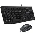 Produktbild: Logitech MK120 Desktopset, kabelgebunden, Tastatur und Maus