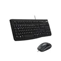 Produktbild: Logitech MK120 Kabelgebundenes Set mit Tastatur und Maus für Windows, Kabelgebundene optische Maus, Tastatur in Standardgröße, USB Plug & Play, PC, Laptop, Deutsches QWERTZ-Layout - Schwarz
