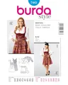 Produktbild: Burda Style Schnittmuster #7443 Damen kurzes Dirndl mit Bluse und Schürze Gr. 36-50