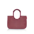 Produktbild: reisenthel loopshopper M twist maroon – Stabile Tasche mit praktischen Fächern aus recycelten PET-Flaschen – Eleganz beim Einkaufen, viel Funktion inklusive!