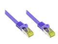 Produktbild: Good Connections RJ45 Ethernet LAN Patchkabel mit Cat. 7 Rohkabel und Rastnasenschutz RNS, S/FTP, PiMF, halogenfrei, 500MHz, OFC, 10-Gigabit-fähig (10/100/1000/10000-Base-T Ethernet Netzwerke) - z.B. für Patchpanel, Switch, Router, Modem - violett, 5 m