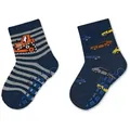 Produktbild: Sterntaler® ABS-Socken Sterntaler® ABS Socken 2er-Pack Bagger + Autos (2-Paar, 2er-Pack) ABS-Socken mit Innenfrottee & Anti-Rutsch-Sohle blau 18