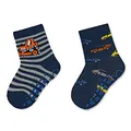 Produktbild: Sterntaler ABS Socken Doppelpack Motiv Bagger und Auto - Stoppersocken - ABS-Motiv auf Sohle - Krabbelsöckchen mit Innenfutter im Sohlenbereich - Baby und Kinderstrümpfe, marine, Größe 18