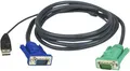 Produktbild: ATEN KVM Adapter [1x VGA-Stecker - 1x VGA-Stecker, USB 2.0 Stecker A] 1.20m Schwarz