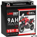 Produktbild: LANGZEIT YB9-B Motorrad GEL Batterie 12V 9AH 190A/EN 50914 CB9-B EB9-B 12N9-4B1