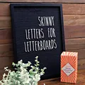 Produktbild: Skinny Letterboard Buchstaben Set in Rae Dunn inspirierter Schriftart Perfektes Farmhouse Dekor Zubehör für wechselbare Filz-Brieftafeln (ohne Tafel) weiß