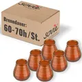 Produktbild: Sovie CANDLES Glaswindlicht Flairlight in Braun, Brenndauer ca. 60-70 Std., Kerze im Glas -  6 Stück