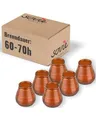 Produktbild: Sovie CANDLES Glaswindlicht Flairlight in BRAUN, Brenndauer ca. 60–70 Stunden je Kerze, 6 Stück, Höhe 10cm, Breite 9cm – edle Kerzen im Glas für warme Lichtakzente