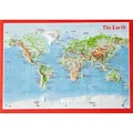 Produktbild: Georelief Reliefpostkarte Welt - STK - bunt