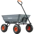 Produktbild: VEVOR Transportwagen, Gartenkarre mit leicht zu montierendem Stahlrahmen, Gartenwagen mit umwandelbarem 2-in-1-Griff, Mehrzweck-Schubkarre mit 270 kg Tragkraft, 25,4 cm Reifen