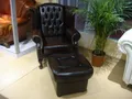 Produktbild: Salottini Polstergarnitur Edler Chesterfield Ohrensessel Birmingham Sessel Leder braun, (2-tlg), Federkern