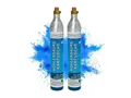 Produktbild: BlueCraft CO₂-Zylinder CO2-Kartusche Soda 425g für je bis zu 60 Liter Sprudel Wasser, 2 St., abgefüllt in Deutschland - geeignet für SodaStream Wassersprudler