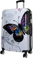 Produktbild: Reise Hartschalen Koffer Trolley Reisekoffer Reisetrolley Schmetterling Gr. XL