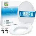 Produktbild: Benkstein® Premium Toilettendeckel antibakteriell oval weiß - Duroplast Klodeckel mit Quick-Release-Funktion und Softclose Absenkautomatik - Toil... - Weiß