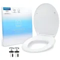 Produktbild: WC Sitz mit Absenkautomatik Duroplast Toilettendeckel weiß Klobrille Klodeckel