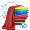Produktbild: Fit-Flip Kühlendes Handtuch - Ice Cooling Towel und mikrofaser Kühltuch – kühlende Handtücher für Nacken und Hals - Airflip cool Towel für Fitness und Sport - Kühlhandtuch (rot, 100x30cm)