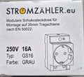 Produktbild: Modulare Schukosteckdose GS16 für 35 mm Trageschieneschiene nach EN 50022