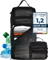 Produktbild: TRAVEL DUDE Hängeorganizer mit Kompression aus recycelten Plastikflaschen | Tragbare Reiseregale für Rucksack und Koffer | Hanging Packing Cube