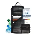 Produktbild: TRAVEL DUDE Hanging Packing Cube mit Kompression aus recycelten Plastikflaschen | Hängende Packwürfel für Rucksack und Koffer | Reise Regal in Schwarz