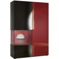 Produktbild: Vladon Vitrine, Bordeaux, Holzwerkstoff, 91.5x136.5x37 cm, Wohnzimmer, Wohnwände, Vitrinenschränke