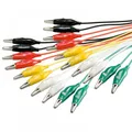 Produktbild: 10 tlg. Prüfschnur / Verbindungsleitungs Satz mit Krokodilklemmen Messleitungen