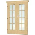 Produktbild: Skan Holz Doppeltür BxH 123,4 x 19,3 cm vollverglast für 28 mm Häuser