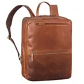 Produktbild: STILORD Ettore Großer Business Rucksack Herren Leder Laptoprucksack 17 Zoll Damen - Moderner Echtleder Arbeitsrucksack - Lederrucksack viele Fächer für Uni & Reisen Farbe:Cognac - braun