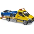 Produktbild: Bruder 02675 - Mercedes-Benz Sprinter Autotransporter mit Licht- & Soundmodul Roadster Sportwagen Cabrio Abschleppwagen Abschleppauto mit Seilwinde 1:16
