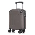 Produktbild: Koffer Suitcase, Trolley Reisekoffer Set, Rollkoffer Handgepäck,Hartschalenreisekoffer mit4Rollen360°, Zahlenschloss, Weicher Gummigriff (L, Braun)