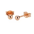 Produktbild: Paar 3mm Kugel Ohrstecker 585 14 Karat Rotgold Rosegold Damen Ohrringen 9067