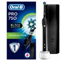 Produktbild: Oral-B Pro 750 Elektrische Zahnbürste Black Edition Bonus Reise-Etui schwarz
