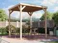 Produktbild: Pavillon Holz Unterstand Fahrradunterstand Mülltonnenunterstand CUBECO 231x231cm
