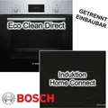 Produktbild: BOSCH Backofenset Einbau Backofen 66 Liter 3D Heißluft EcoCleanDirect Induktionskochfeld HomeConnect Schwarz