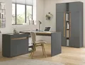 Produktbild: Büromöbel komplett Set in grau matt und Wotan Eiche mit Schreibtisch Center