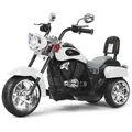 Produktbild: COSTWAY 6V Elektro Motorrad mit verstellbaren Scheinwerfer Kindermotorrad für Kinder ab 3 Jahren Weiß - Weiß