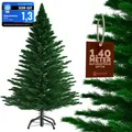 Produktbild: CASARIA® Weihnachtsbaum künstlich 140cm dichte Spitzen schneller Aufbau Metallständer naturgetreu schwer entflammbar grün Tannenbaum Edeltanne deko