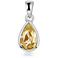 Produktbild: Materia Citrin Anhänger Silber 925 Edelstein Tropfen rhodiniert KA-274-Orange
