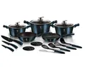 Produktbild: 5999108411243 COOKWARE SET GRANITE BERLINGER HAUS BH-6164 AQUAMARINE 17 EL