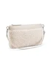 Produktbild: Reisenthel MINI POUCH Kosmetiktasche Schultertasche Sandgrau Teddystoff 26x15 cm