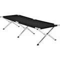 Produktbild: Tectake Feldbett Mit Aluminiumgestell  Klappbar Wetterfest  190 x 70 x 45 cm Schwarz