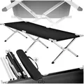 Produktbild: XL Feldbett Klappbett Campingbett Gästebett Liege Bett 150 kg + Tasche schwarz