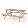 Produktbild: Oviala Garten-Sitzgruppe,, Braun, Holz, 1 Tabelle, 6-Sitzer, Rechteckig,rechteckig, Gartenmöbel, Gartenmöbel-Sets