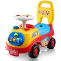 Produktbild: VEVOR Aufsitzauto für Kleinkinder, Alter 1–3, Ride Racer, Aufsitzspielzeug für Kleinkinder zum Sitzen und Stehen, klassisches Aufsitzauto für Kinder mit Musiklenkrad, Hupe und Stauraum unter dem Sitz, Aufsitzspielzeug für Jungen und Mädchen