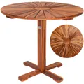 Produktbild: Gartentisch Balkontisch Holz Rund ⌀70,5cm Balkon Garten Terrassentisch CASARIA®